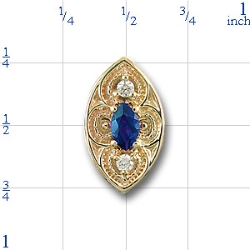 80886 Sapphire Bracelet Slide 